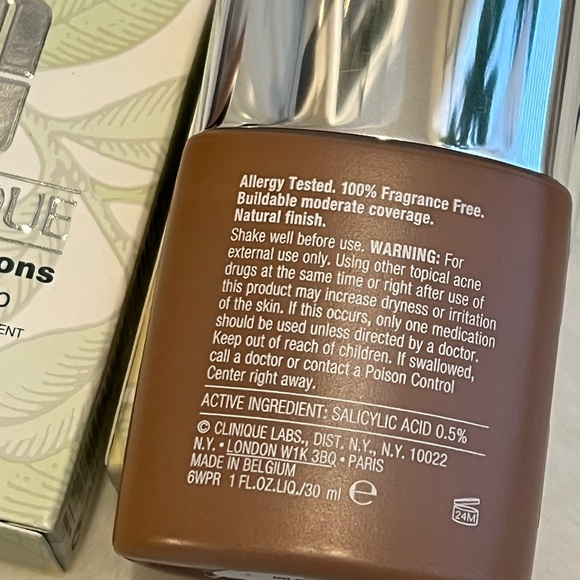 (2) NEW Clinique Acne Solutions Liquid Makeup Foundation Fresh Ginger - Picture 4 of 5